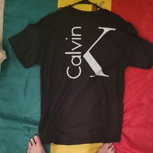 Calvin Klein Black Tee with White Logo Brand New Never Worn Or Washed.